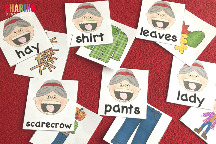 Matching Game for There Was an Old Lady Who Swallowed Some Leaves