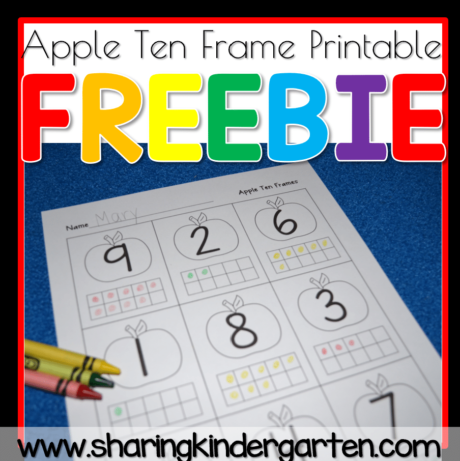 Apple Ten Frame Printable