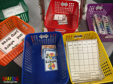 Clean Up From Last Week and Reset Sight Word Stations