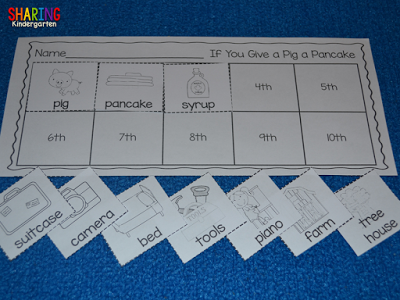 sequencing the book, If You Give a Pig a Pancake