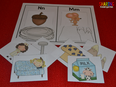 N and M sound sorting mat and cards