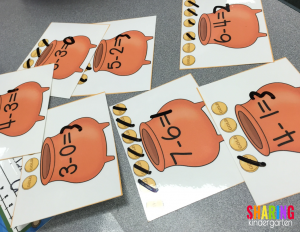 check out these FUN hands on subtraction centers