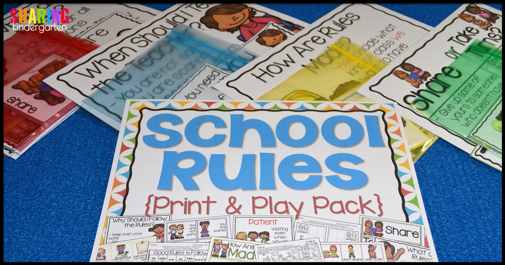 Kindergarten School Rules and Classroom Rules 