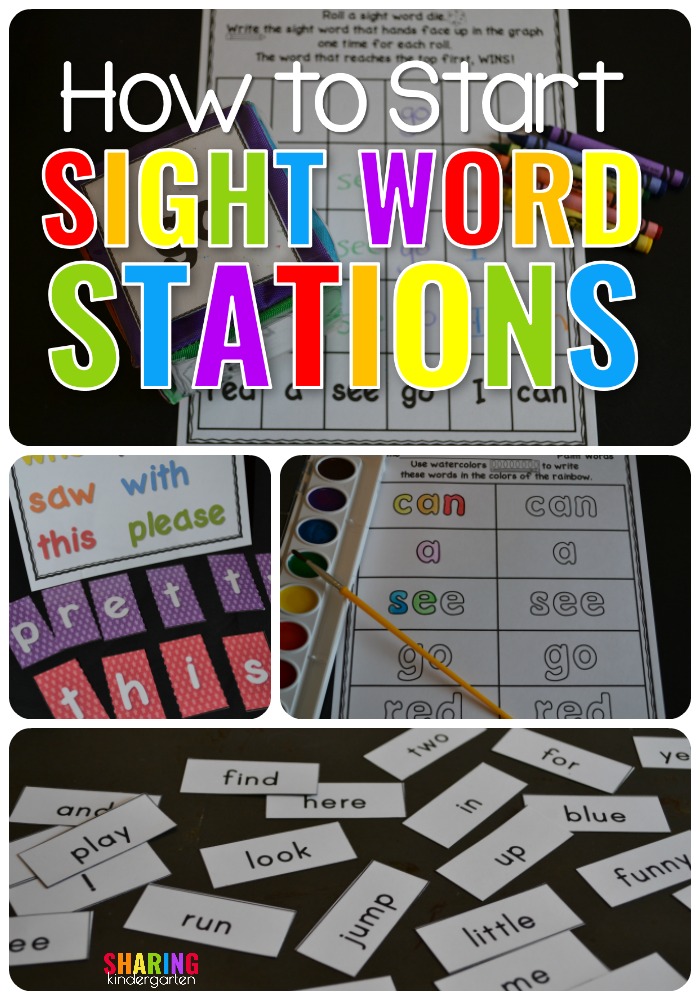 How to Start Sight Word Stations