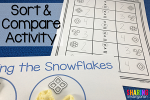 Sort and Compare Activities for Snowflake Cheetos