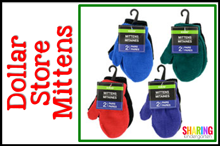 Dollar Store Mittens for Student Christmas Gifts