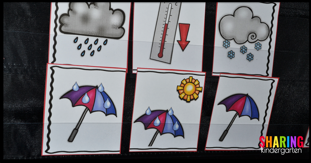sequencing water cycle cards for little learners. 