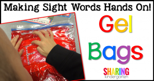 Making Sight Words Hands On! Gel Bags