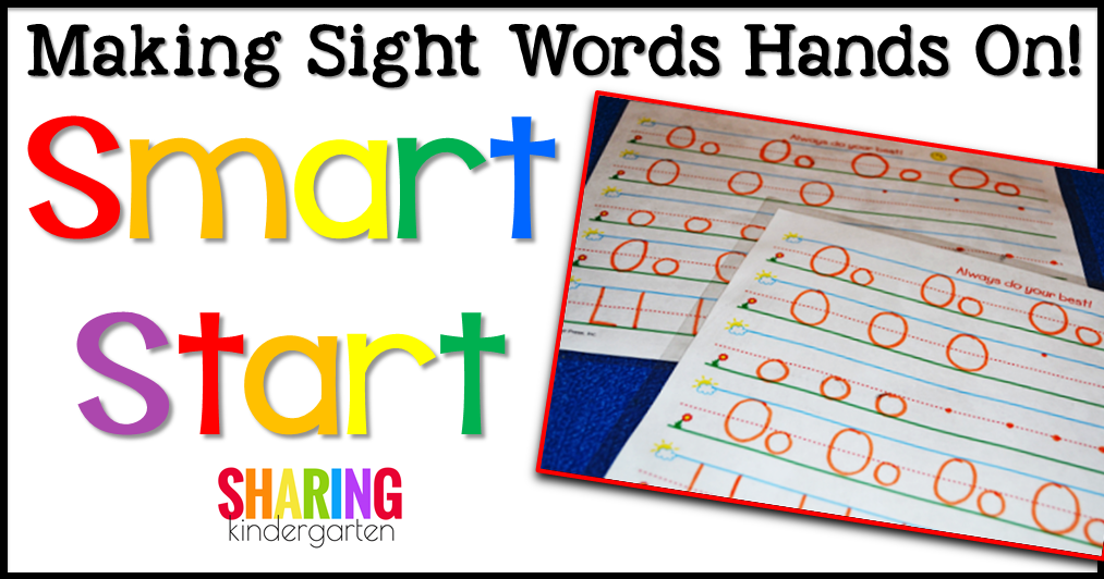 Hands-On Sight Word Activities with smart start paper