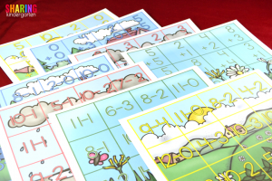 Spring Into Math Fun with FUN addition and subtraction mats. 