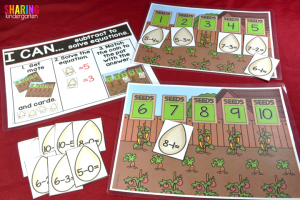 Spring Into Math Fun with this subtraction game!