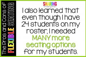The Pros and Cons of Flexible Seating: I need many more seating options for my students. 