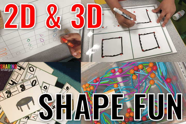 Shape Activities in Kindergarten : 2D and 3D Shape Fun