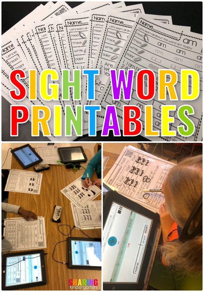 sight word printables Learning with Sight Words