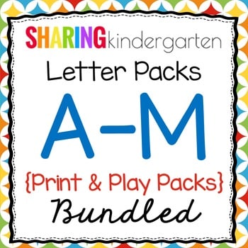 Letter Pack 1 Aa Mm1 Letter Pack for Letters Aa-Mm