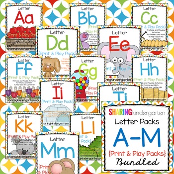 Letter Pack 1 Aa Mm2 Letter Pack for Letters Aa-Mm