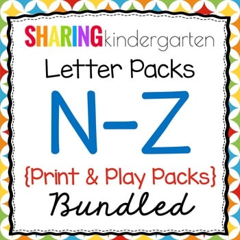 Letter Pack 2 Nn Zz1 Letter Pack for Letters Nn-Zz