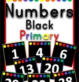Numbers Wall Decor in Black Primary