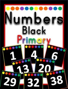 Numbers Black PrimaryFree1 Numbers Wall Decor
