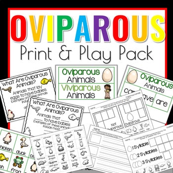 Oviparous Animals Viviparous Animals Print Play Pack1 Oviparous Animals