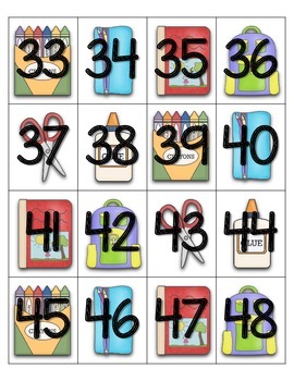 Pocket Chart Numbers 1 100 12 Themed Sets of Cards3 Pocket Chart Numbers 1-200