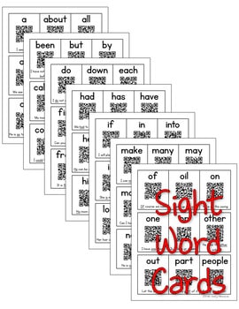 QR Scan Learn Interactive Sight Word Book FRY 1 1004 QR Scan & Learn Interactive Sight Word Book FRY 1-100