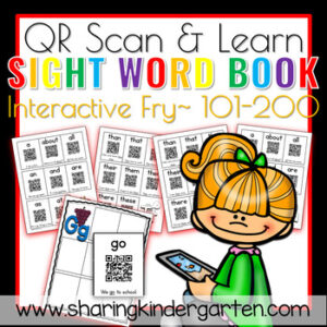 QR Scan & Learn~ Interactive Sight Word Book {FRY 101-200}