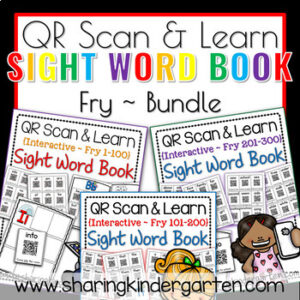 QR Scan & Learn~ Interactive Sight Word Book {Fry Bundle}