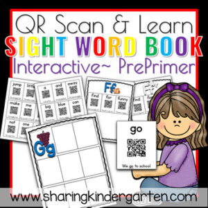QR Scan & Learn~ Interactive Sight Word Book {PrePrimer}