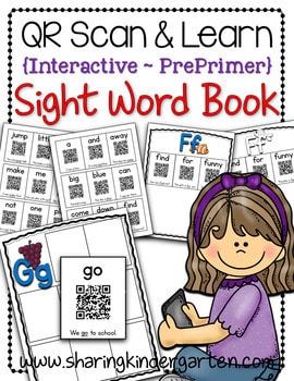 QR Scan Learn Interactive Sight Word Book PrePrimer2 QR Scan & Learn PrePrimer