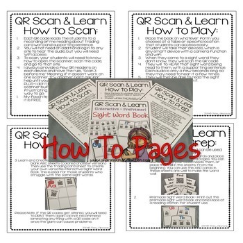 QR Scan Learn Interactive Sight Word Book Primer4 Primer Interactive Sight Word Book