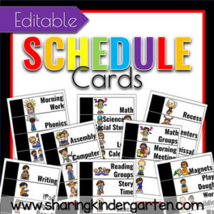Schedule Cards EDITABLE