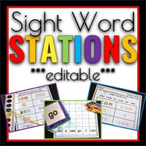 Sight Word Games & Stations Editable Edition