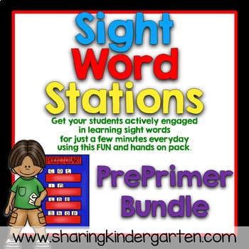 Sight Word Games Stations PrePrimerBundled1 Sight Word Games