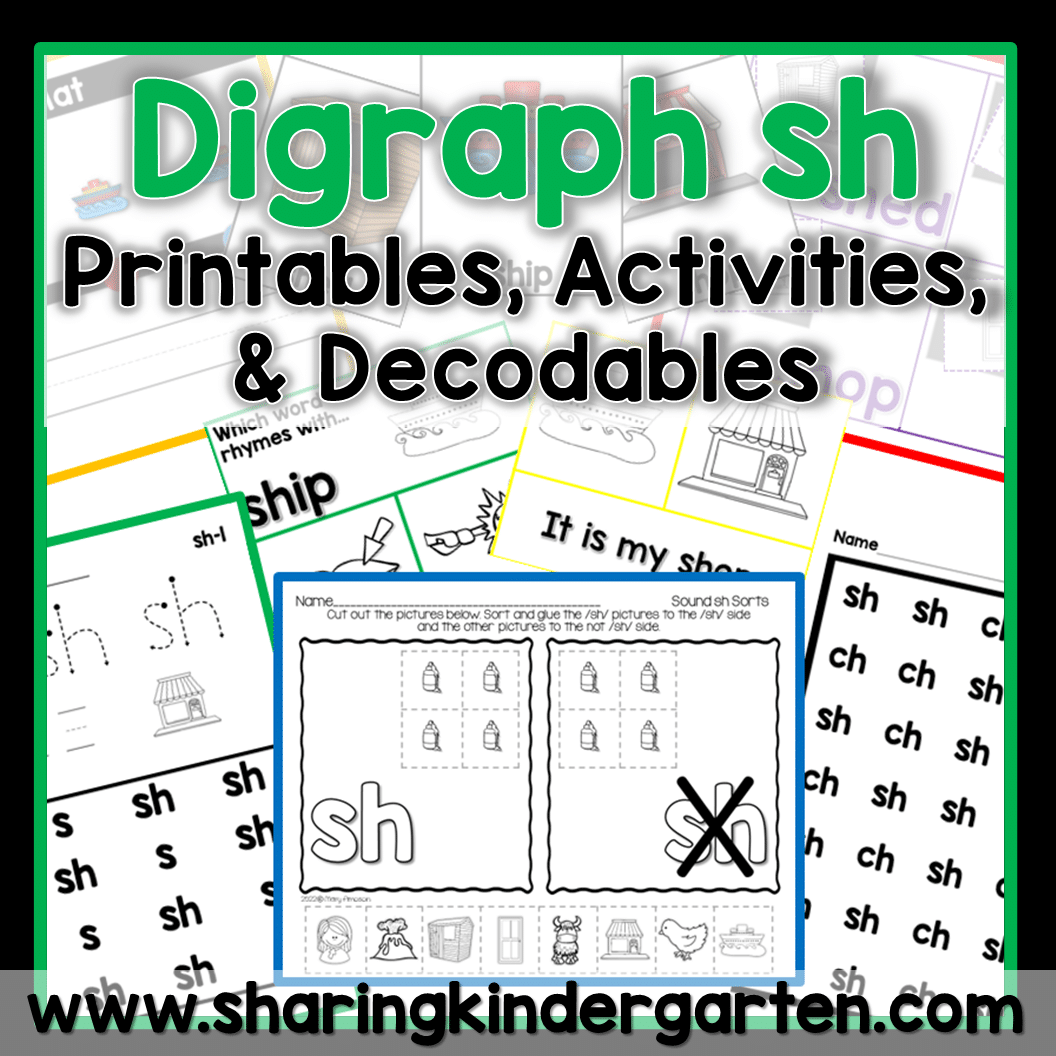 Slide1 14 Digraph Activities SH Printables and Activities Consonant Digraph SH