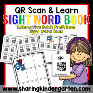 QR Scan & Learn PrePrimer Interactive Sight Word Book