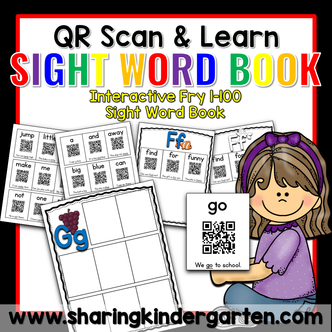 Slide194 QR Scan & Learn Interactive Sight Word Book FRY 1-100