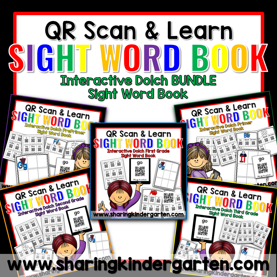 Slide201 QR Scan & Learn Dolch Bundle Interactive Sight Word Book