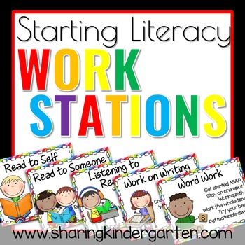 Starting Literacy Work Stations Set1 Literacy Work Stations