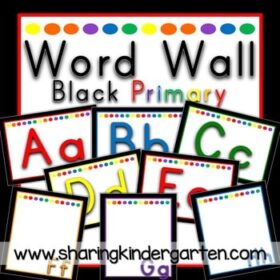 Word Wall {Black Primary}