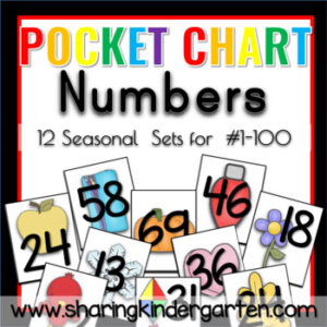 Pocket Chart Numbers 1-200 with 12 Themed Sets of Cards