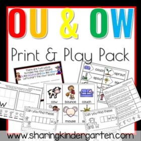 ou and ow Phonics Activities