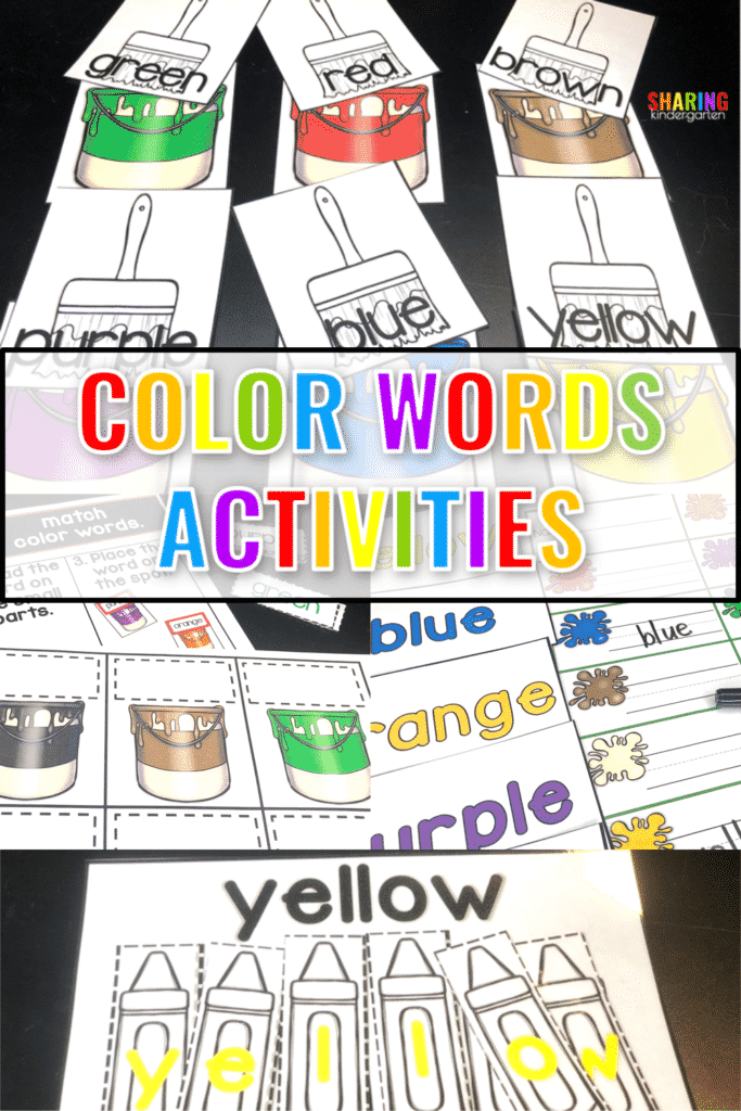 color words 1 Color Words Activities