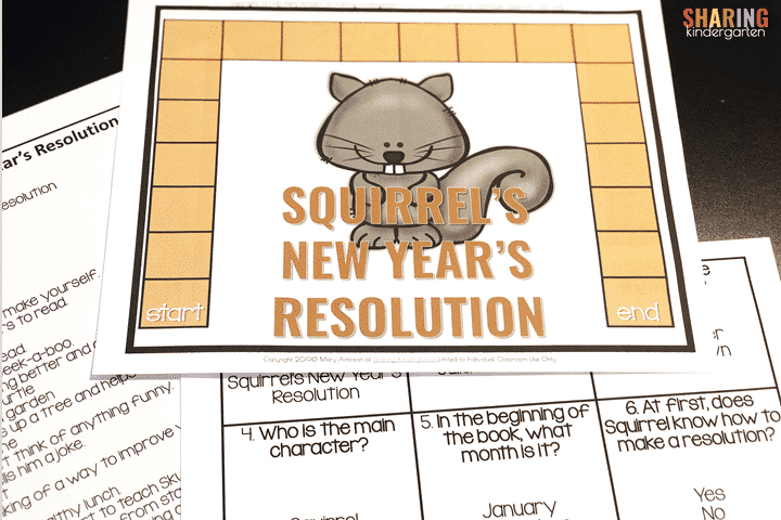Learning Comprehension Fun with Squirrel's New Year's Resolution