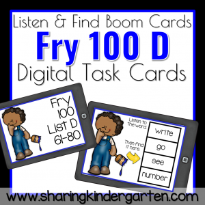 Fry 100 D Sight Word Boom Cards