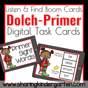 Primer Sight Word Boom Cards