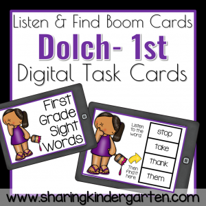 First Grade Dolch Sight Word Boom Cards