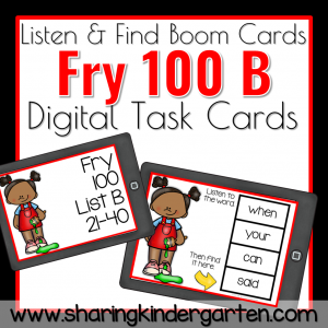 Fry 100 B Sight Word Boom Cards
