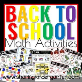 Back to School Math Activities