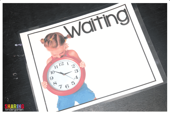 Waiting period for no contact center bins in Kindergarten.